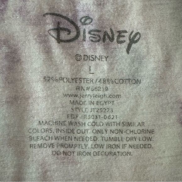 Disney Alice in Wonderland Tie Dye Pink Tee Shirt Top Size L - Picture 3 of 3